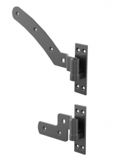 ARCHED GATE FITTINGS PREMIUM BLACK R/H